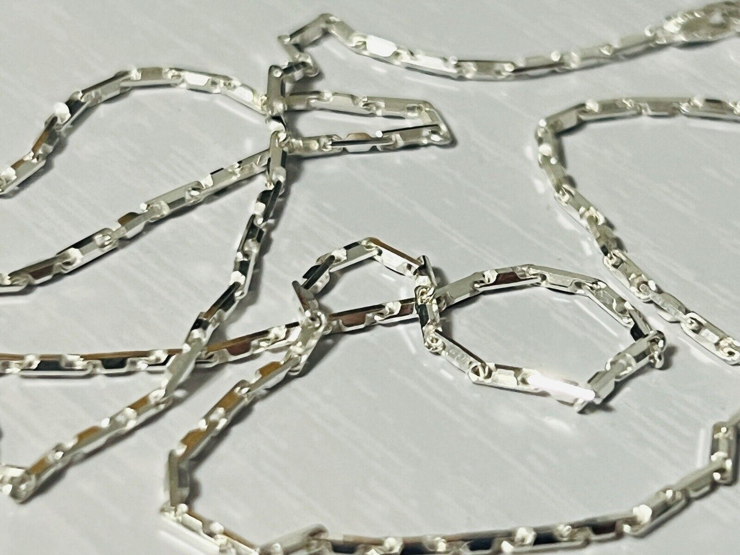 Sterling Silver 1mm Heshe Link Chain Necklace