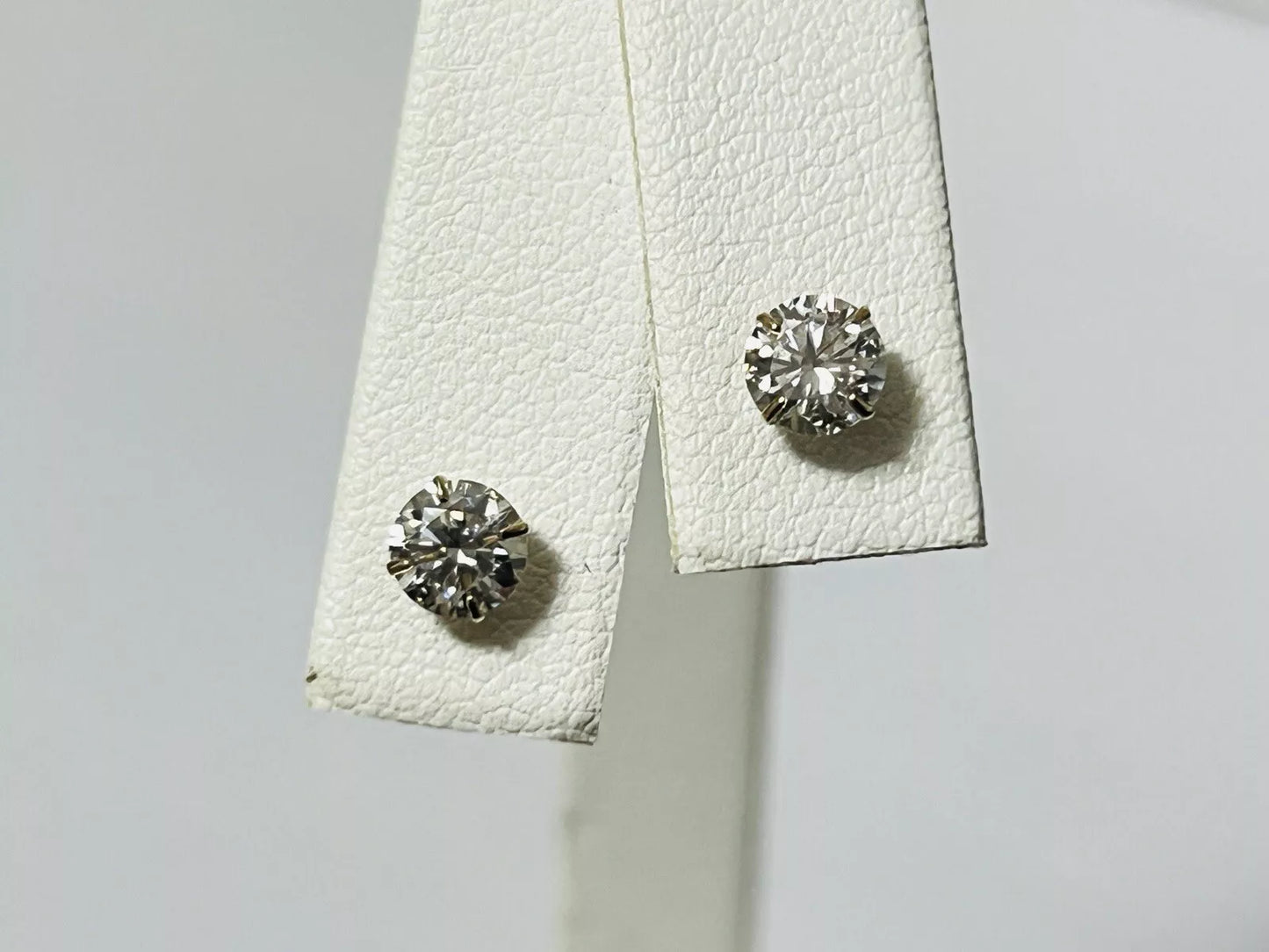 14k Yellow Gold 1 CTW Moissanite Stud Earrings