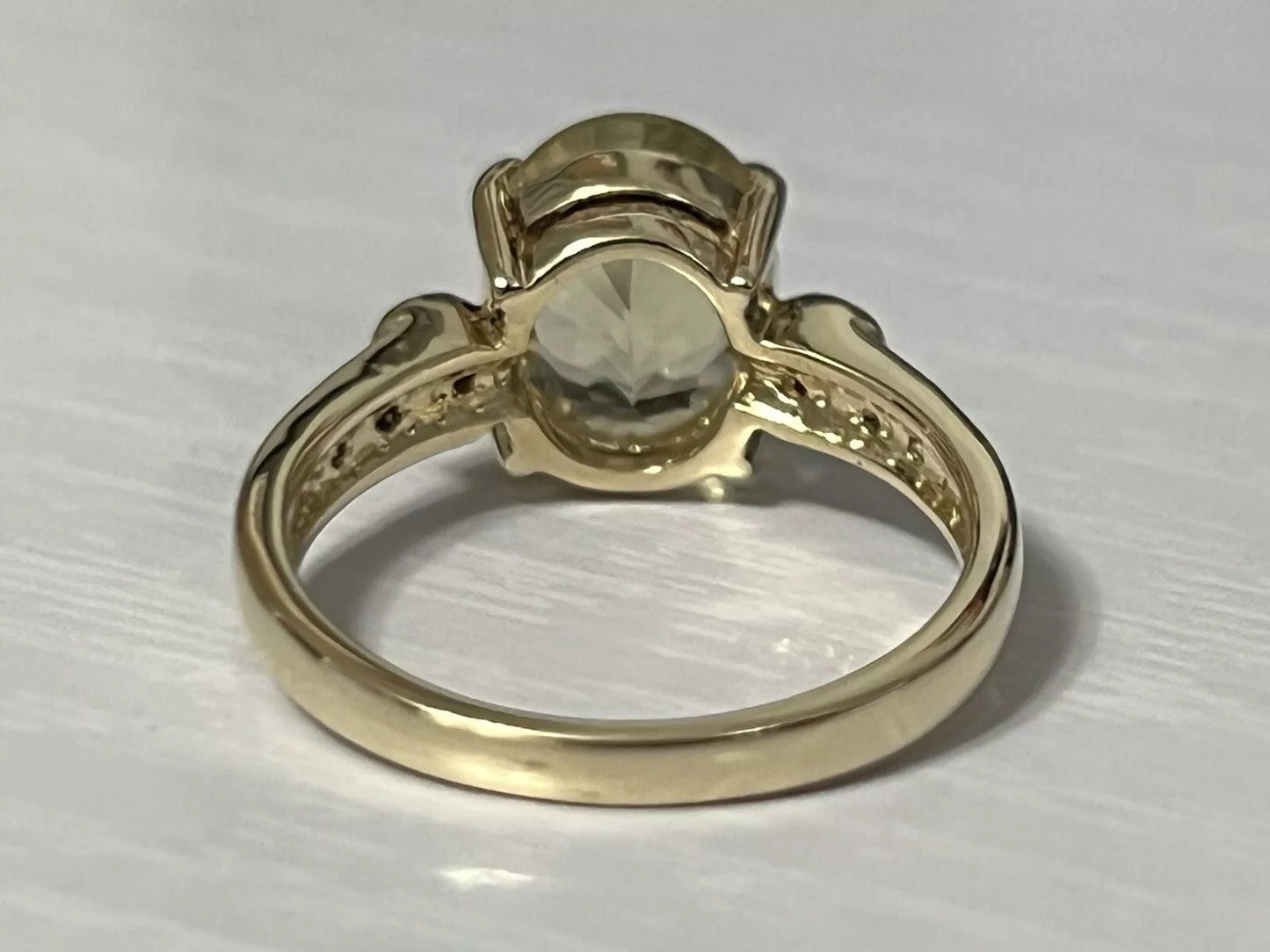 14k Yellow Gold 2.66 CTTW Lemon Quartz & White Topaz Ring