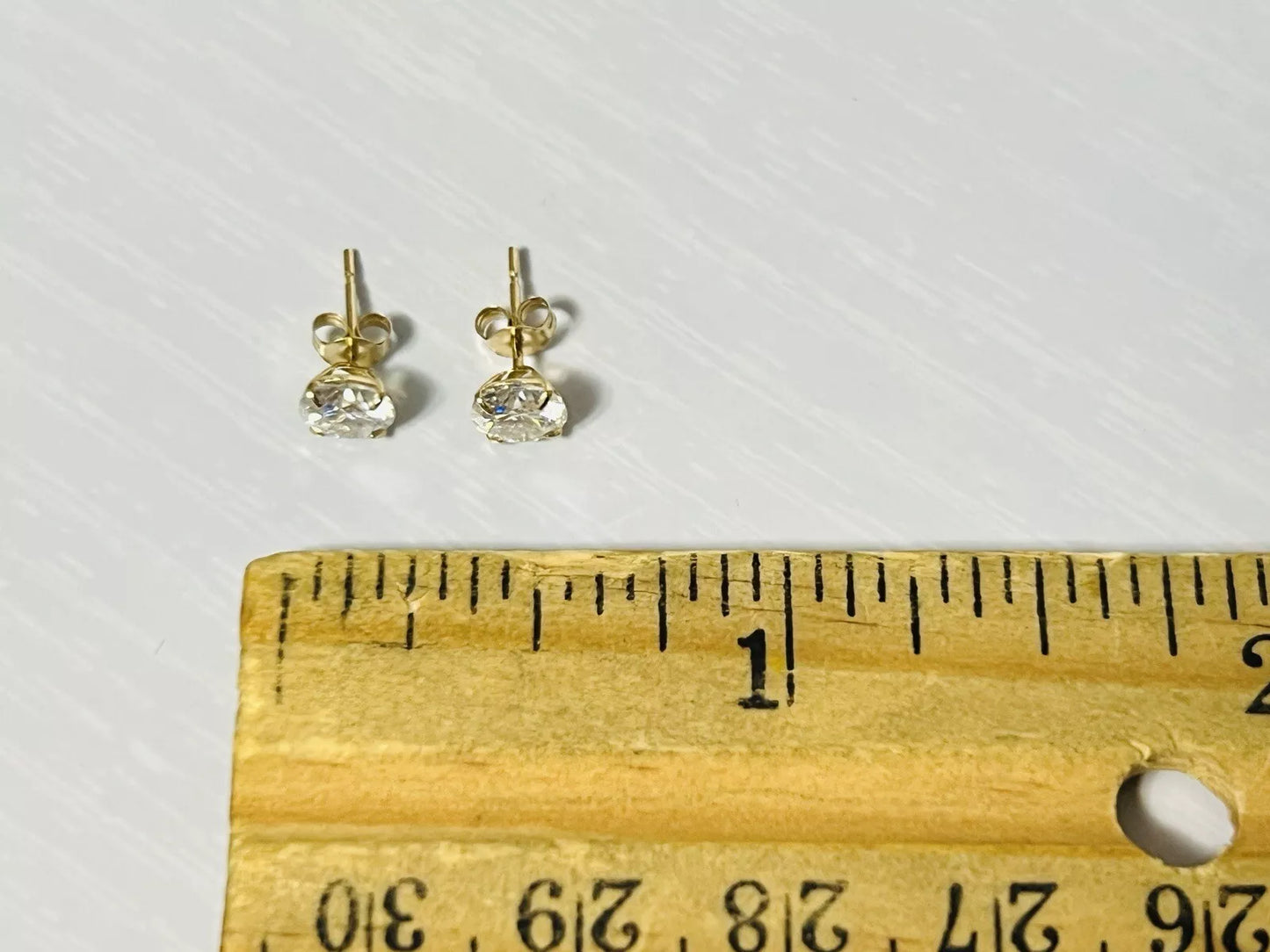 14k Yellow Gold 1 CTW Moissanite Stud Earrings