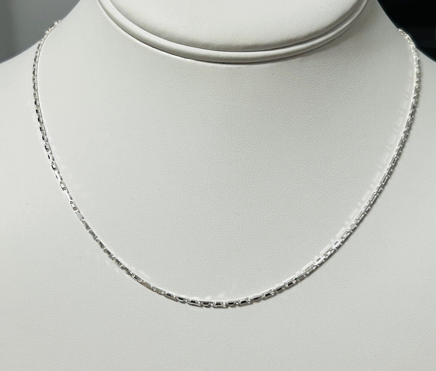 Sterling Silver 1mm Heshe Link Chain Necklace