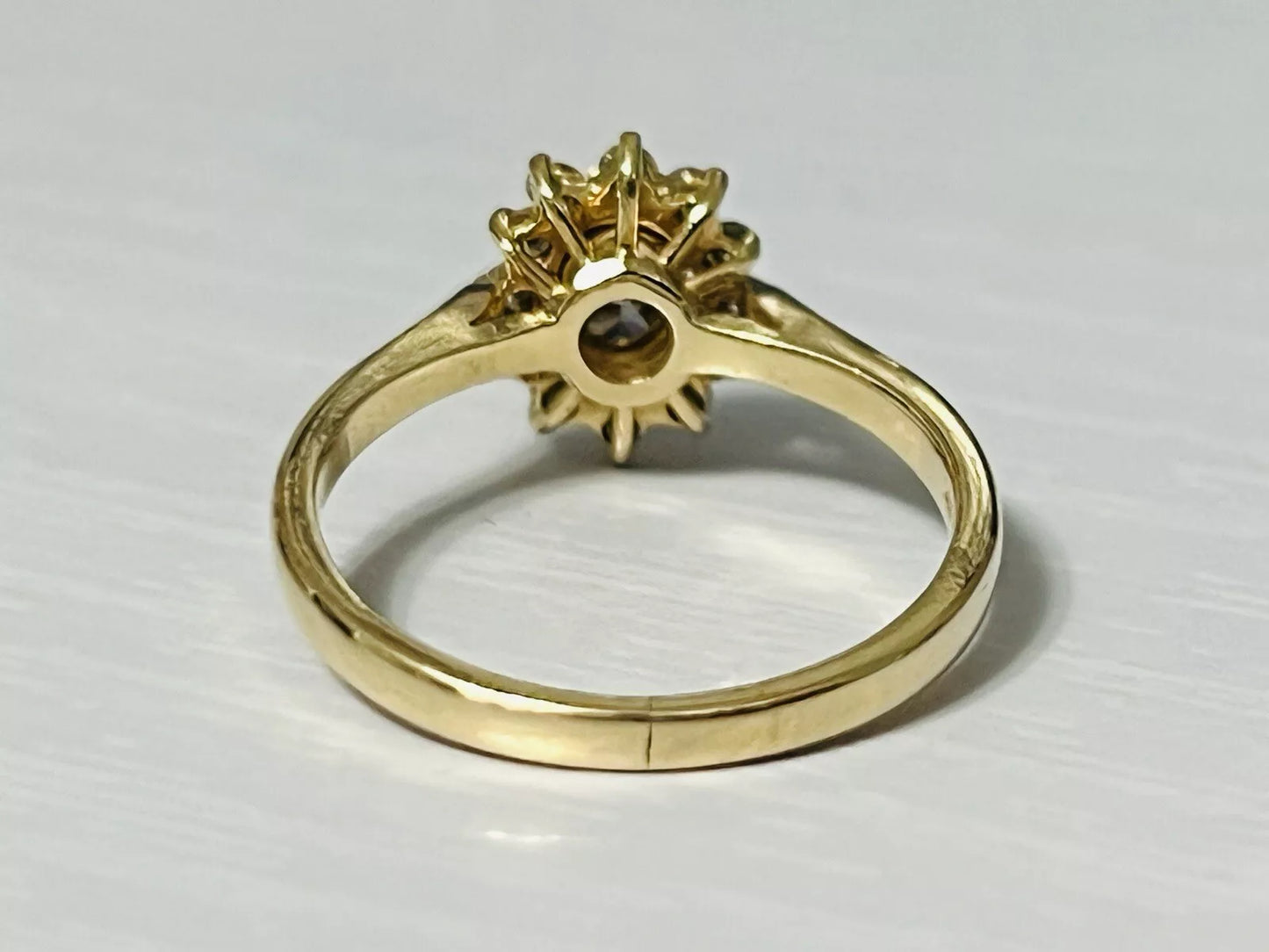 14k Yellow Gold Chocolate Diamond Halo Engagement Ring