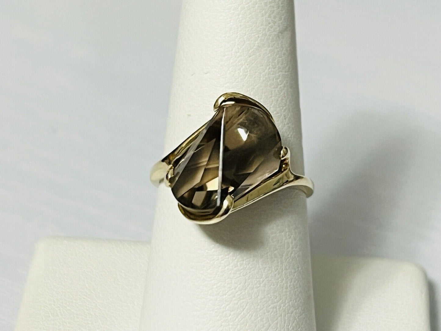 10k Yellow Gold Smoky Quartz Cocktail Ring