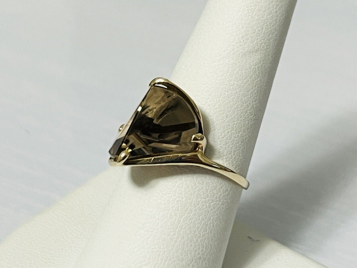 10k Yellow Gold Smoky Quartz Cocktail Ring