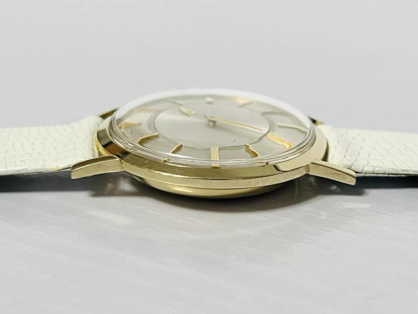 Vintage Longines 33mm Mystery Dial 14k Yellow Gold Automatic Wristwatch